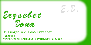 erzsebet dona business card